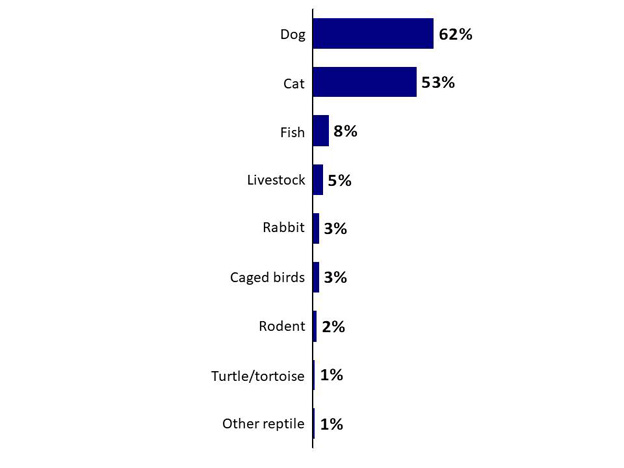 Chart 3: Type of Pets Owned. Text version below.