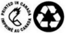 Imprimé au Canada et icône de recyclage.