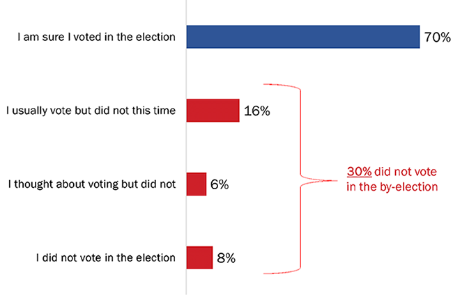 Figure 13: By-election Voter Participation