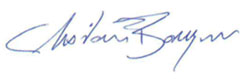 La signature de Christian Bourque