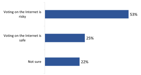 Figure 44: Views on voting on the Internet as risky versus safe