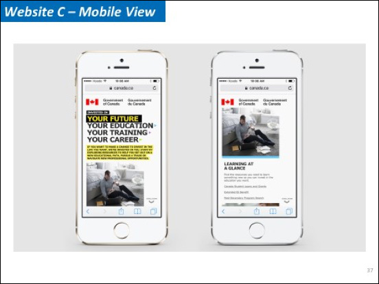 Website C – Mobile View