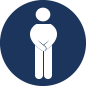 Person with their hands overlapped, icon