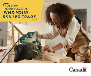 Sample poster - Text reads: Follow your passion. Find your skilled trade.