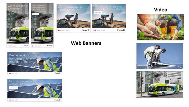 Slide 28: We see all images from the three web banners and three images from the video for concept C.