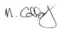 Signature de Mike Colledge