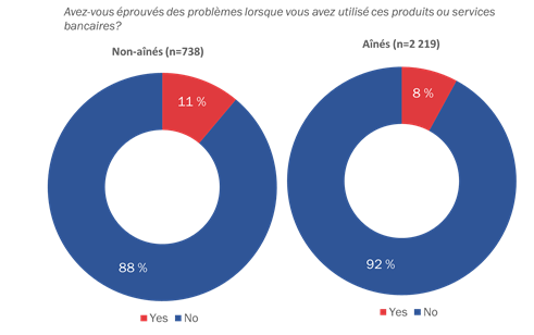 Figure 8 : Problèmes éprouvés avec des produits bancaires