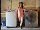 Image number 7: woman with washing machines.