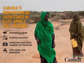 Canada's humanitarian assistance in East Africa will provide...