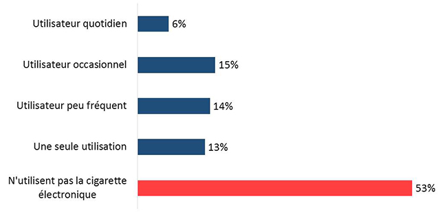 Figure 4 : Profil d'utilisateur de cigarette électronique : fréquence d'utilisation