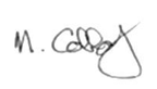 Mike Colledge signature