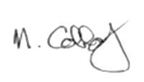 Signature de Mike Colledge