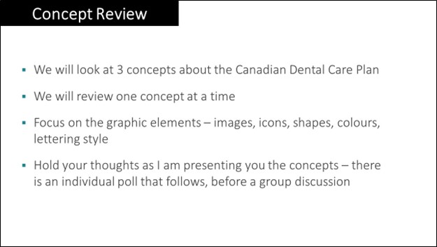 Description: A review slide which describes the upcoming task in under the title ‘Concept Review’.