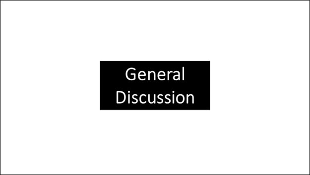 Description: General Discussion title slide.