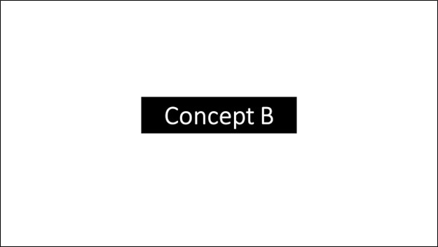 Diapositive intitulée Concept B.