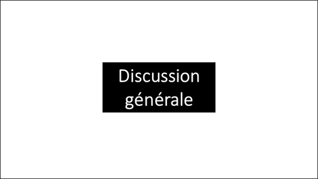 Diapositive du titre de la discussion générale.