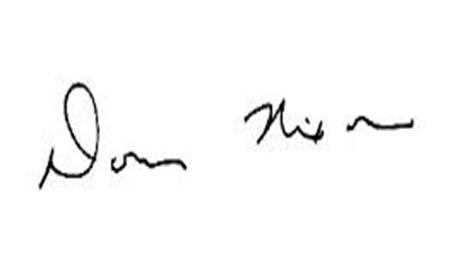 Signature of Donna Nixon
