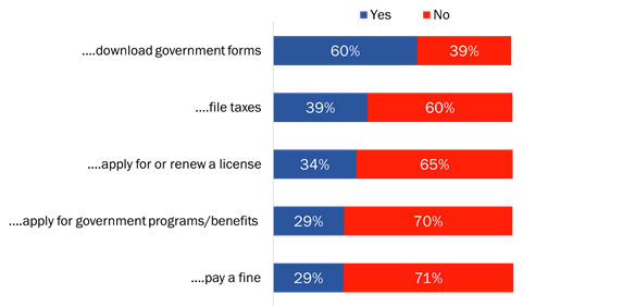 Figure 3: Use of Online Government Services