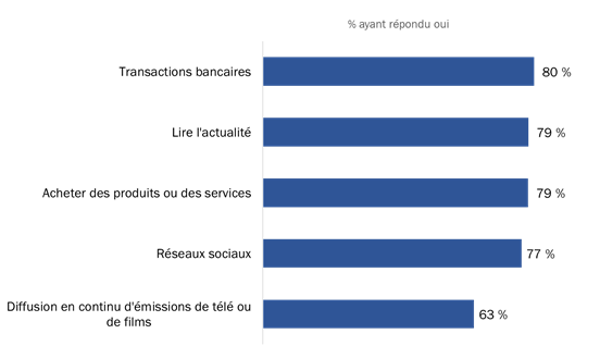 Figure 2 : Activités en ligne