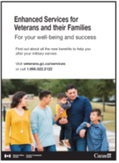 Title: Description of Concept D - Description: Idea:
With a focus on the familys well-being, the concept seeks to communicate that better supports for families and Veterans means a better outcome for Veterans and their families.
Objective:
Veterans and their family members support one another, and after leaving military life, they look like any Canadian family. This concept aims to announce that new programs offer additional support for all  to ensure  ongoing well-being and success.