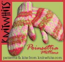 Knitwhits Poinsettia Mittens