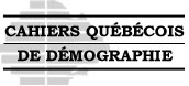 Logo for Cahiers québécois de démographie