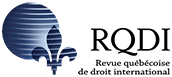 Logo for Revue québécoise de droit international