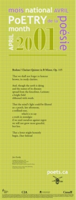 Click to buy National Poetry Month 2001 poster