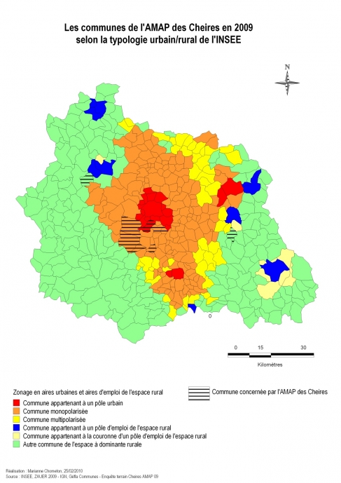 Figure 1. Le territoire de l’AMAP des Cheires dans la couronne périurbaine de Clermont-Ferrand