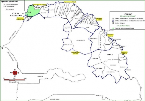 Figure 1. Localisation géographique de la communauté rurale de Ross Béthio