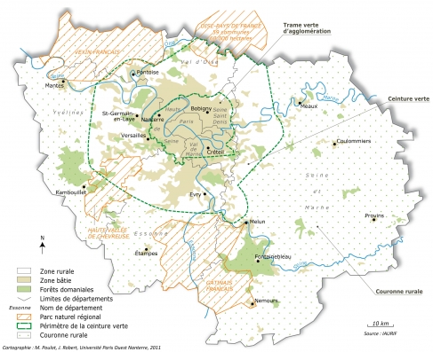 Figure 2. Le zonage environnemental de l’Ile-de-France