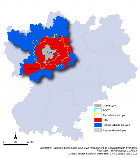 Figure 1. Maillages administratifs fermés et ensembles naturels ouverts. Comment concilier deux logiques spatiales différentes?