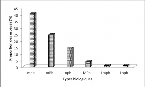 Figure 4. Spectre des types biologiques