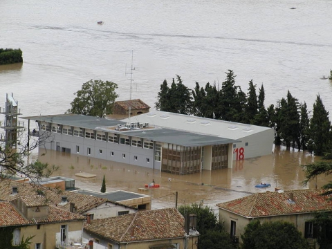 Figure 4. La caserne inondée / Firehouse flooded