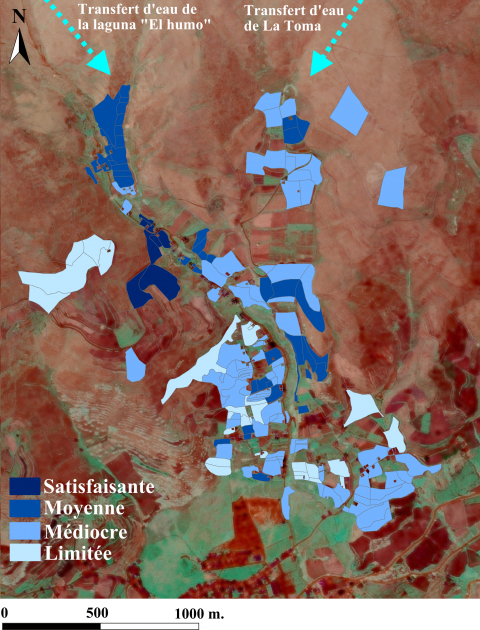 Figure 12. Représentation de la quantité d’eau disponible à Misintá pendant la saison sèche (selon les agriculteurs du comité de riego)