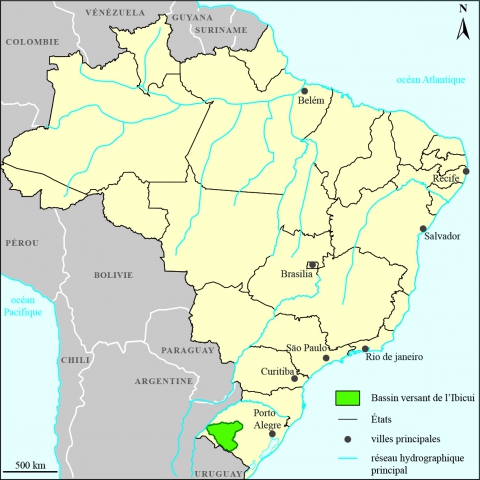 Figure 1. Localisation du bassin de l’Ibicuí