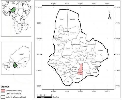 Figure 1. Localisation de la commune de Tchadoua.