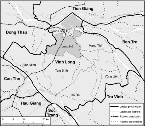 Figure 2. District de Long Ho dans la province de Vinh Long / Long Ho district inVinh Long province