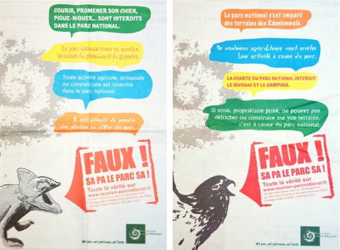 Figure 2. Campagne de presse du parc national en 2013 / The national park press campaign in 2013.