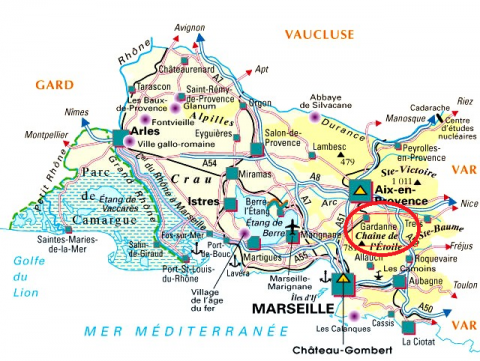Figure 1. Situation de Gardanne dans le département des Bouches-du-Rhône (France).