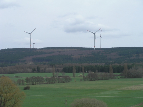 Figure 10. Nouvelles éoliennes dans la forêt du Soonwald, près de Ellern en Rhénanie-Palatinat.