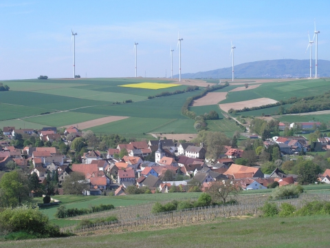 Figure 9. Parc éolien au-dessus de Gauersheim, près de Kirchheimbolanden en Rhénanie-Palatinat.