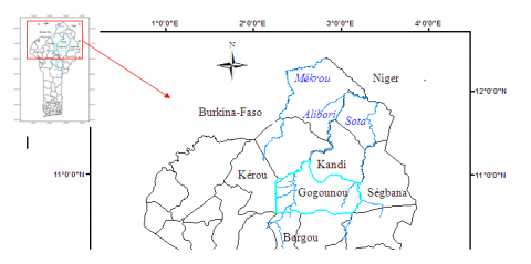 Figure 1. Carte de situation de la zone d’étude / Map of location of the study area.