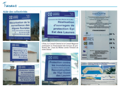 Figure 5. Mise en page démonstrative de travaux de protection dans un courrier municipal / Demonstrative layout of protection works in a municipal bulletin.