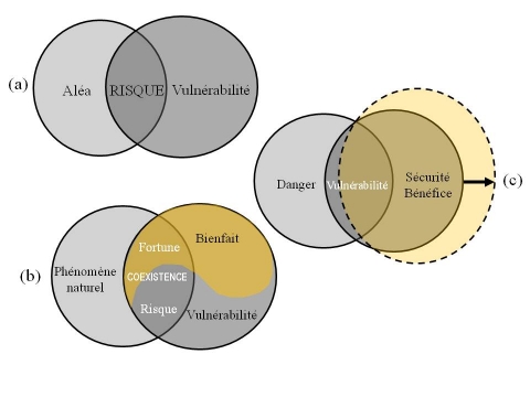 Figure 3. Les trois définitions du risque proposées par Augendre / Three definitions of risk proposed by Augendre.