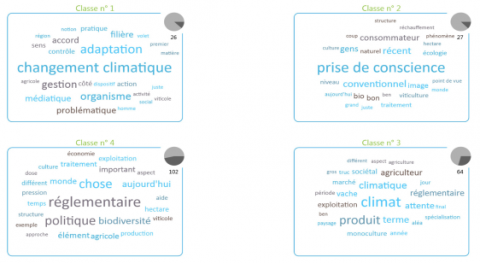 Figure 6. Les quatre principaux champs sémantiques des 3 FG / The four main semantic fields of the 3 FG.