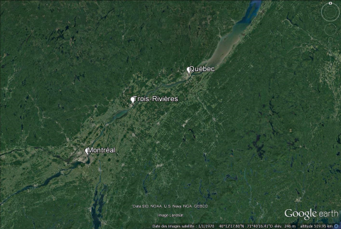 Figure 2. La vallée laurentienne de Montréal à Québec / The St. Lawrence Valley from Montreal to Quebec.