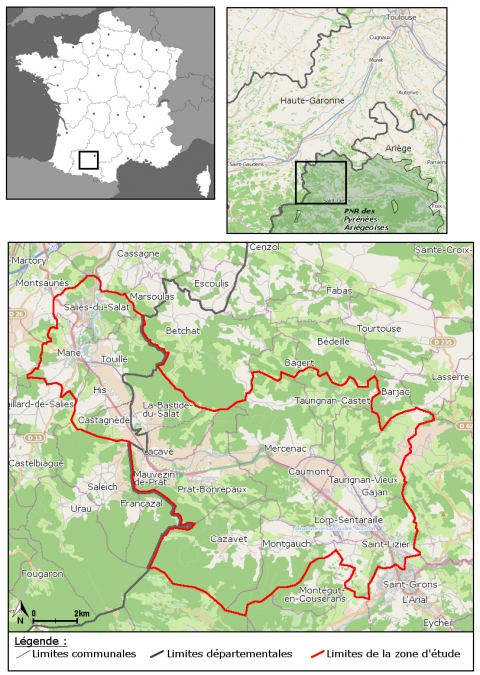 Figure 1. Localisation du terrain d’étude / Study area.