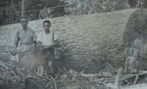 Figure 3. Game rangers dans la réserve de Krau, 1962 / Game rangers in Krau Wildlife reserve, 1962.