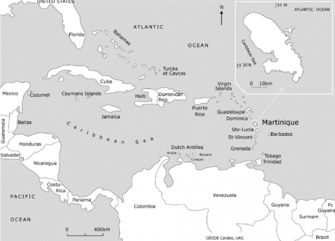 Figure 1. La Martinique dans l’ensemble caribéen.